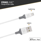 Scosche CA4BY-SP StrikeLine Premium USB-A to USB-C Charge & Sync 4-Ft Cable