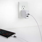 Scosche i34WG-SP StrikeLine USB-A to Lightning Charge & Sync Cable 4-ft White/Gray