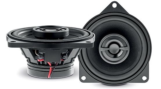 BMW 1 SERIES E81. E87 Focal ICBMW100 +  ICBMW100L SLIMLINE Custom Fit 4" 100mm 2 Way Coaxial Speakers 80 Watts