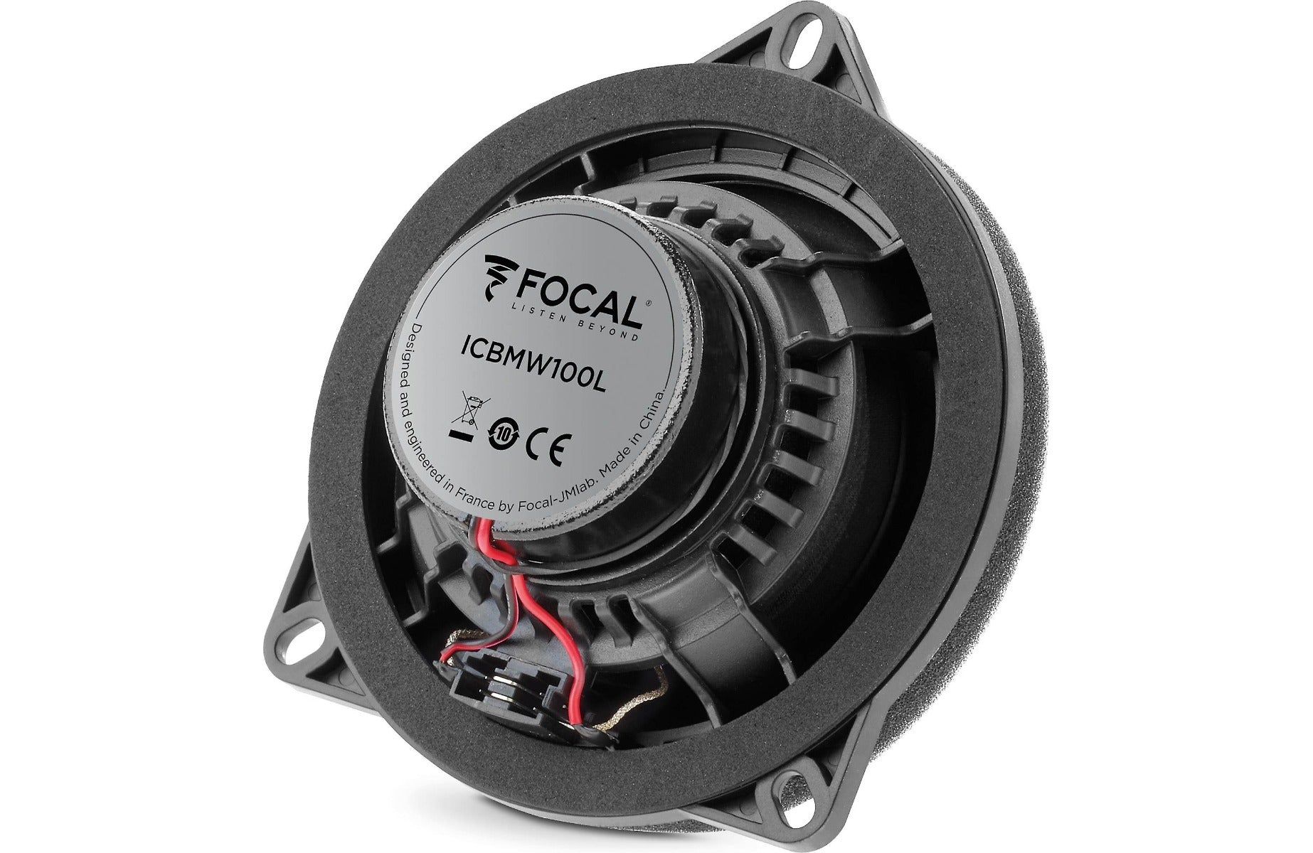 Focal ICBMW100L SLIMLINE Custom Fit 4" 100mm 2 Way Coaxial Speakers 80 Watts for BMW models