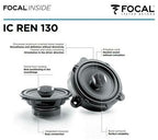 Focal ICREN130 Dacia, and Renault Custom Fit 5.25" 130mm 2 Way Coaxial Speakers 240 Watts