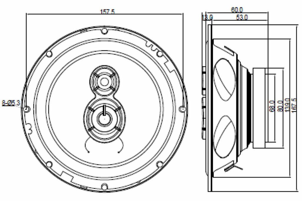 Blaupunkt ICX663 - 3-way Coaxial 165mm (6.5″) 125w speakers