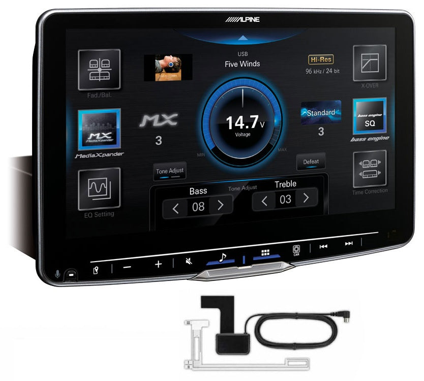 Alpine iLX-F905D Halo9 9” Floating Touchscreen DAB Bluetooth CarPlay Android Spotify Waze HDMI DAB Aerial
