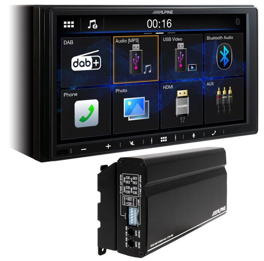 Alpine iLX-W690D + KTA-450  7-inch Capacitive WVGA Digital Media Apple CarPlay, Android Auto Ready