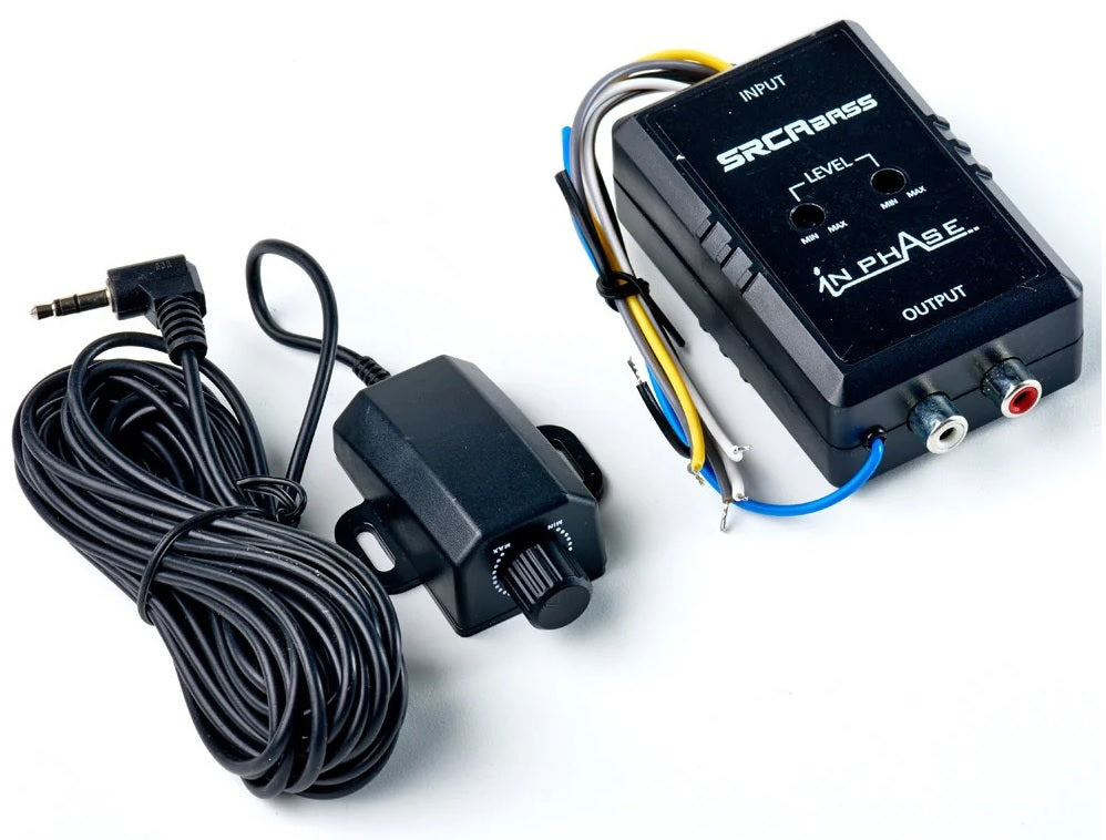 In Phase SRCA Bass 2-Channel Speaker Level to Line Output Converter and Bass Remote