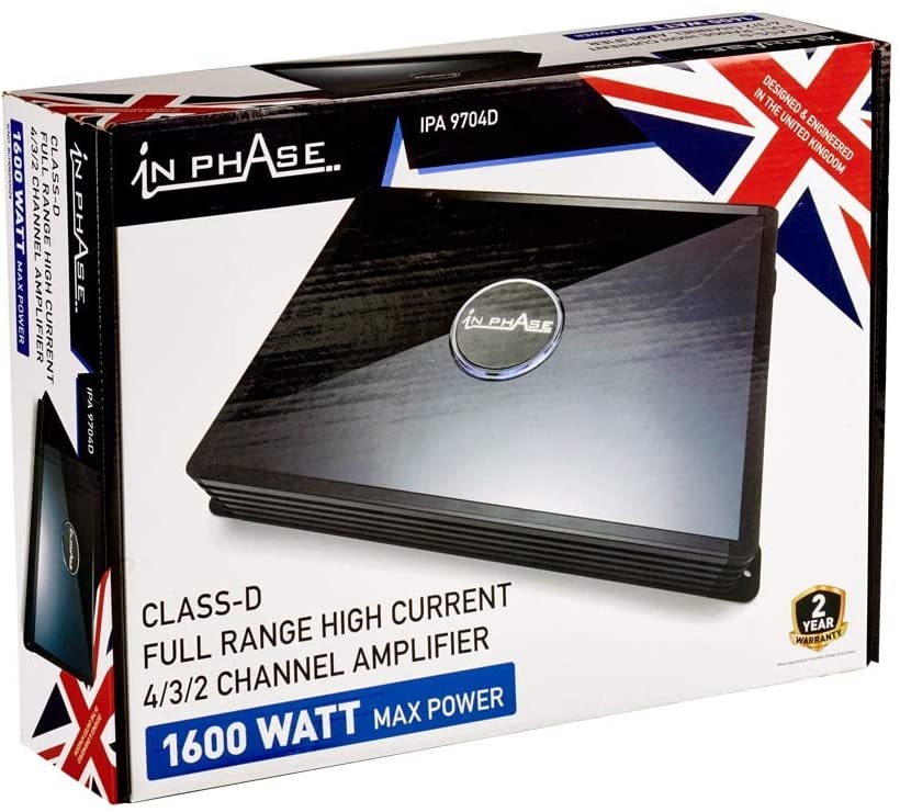 In Phase IPA9704D 2 Ohm Stable 1600 Watts Digital 4 Channel Amplifier