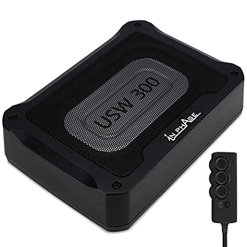 In Phase USW300 active underseat 5" x 8" subwoofer enclosure 300W with built in amplifier