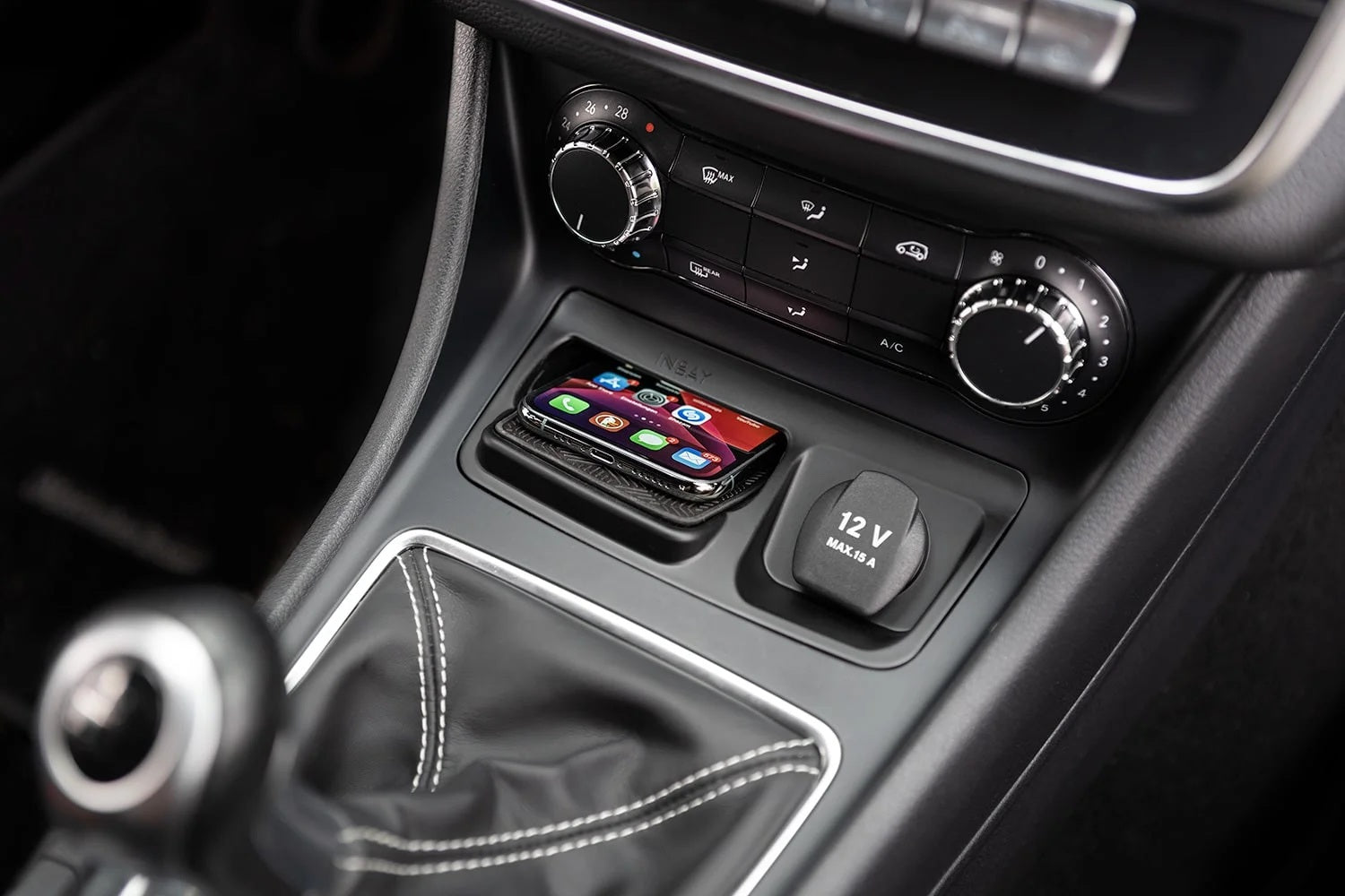 Mercedes A-class/ CLA/ GLA Wireless smartphone charging pocket (10W) INBAY INB-ACLASS-10W