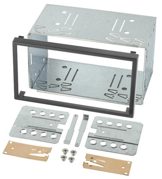 Alfa Romeo, Audi, Cadillac, Chevrolet, Citroën, Fiat, Ford, Hyundai, Landrover, Mazda, Mercedes, Mitsubishi, Peugeot, Porsche, Saab, Seat, Smart, Suzuki, Toyota, Vauxhall, VW103mm high hole Double DIN Fascia 51-012