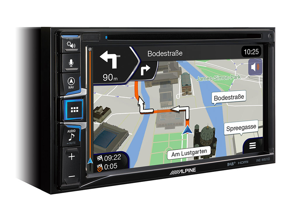 ALPINE INE-W611D 6.5" DVD/DIVX/CD//USB DAB+ digital radio, TomTom SatNav Apple CarPlay Android Bluetooth + Aerial