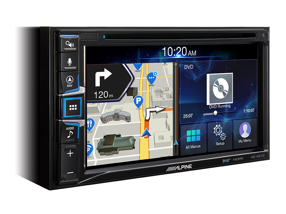 ALPINE INE-W611D 6.5" DVD/DIVX/CD//USB DAB+ digital radio, TomTom SatNav Apple CarPlay Android Bluetooth Reverse Camera