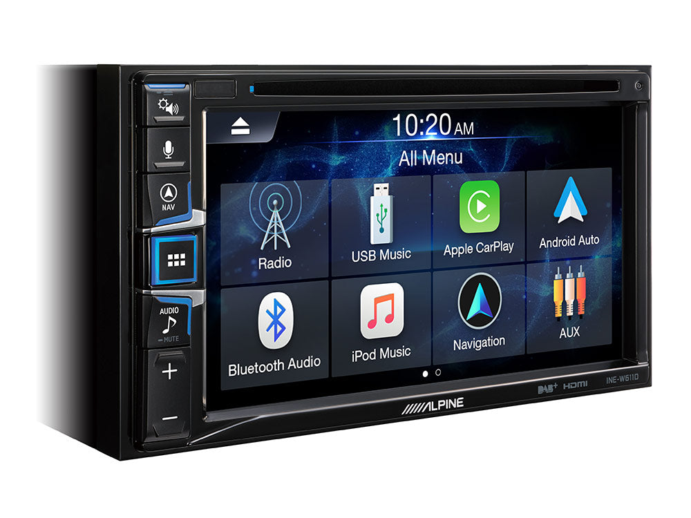 ALPINE INE-W611D 6.5" DVD/DIVX/CD//USB DAB+ digital radio, TomTom SatNav Apple CarPlay Android Bluetooth Reverse Camera