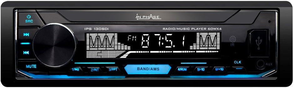 In Phase IPS130SDi Mechless Digital Media Player,USB, SD Card, AUX, Shallow Fit and Remote