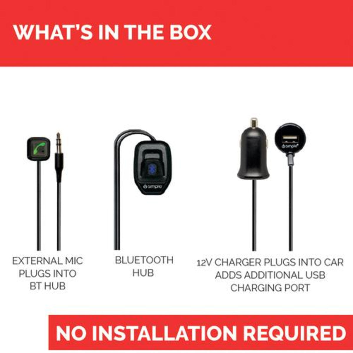 Universal Plug & Play Bluetooth Vehicle Kit for Hands-Free Calling & Music Streaming ISBT52