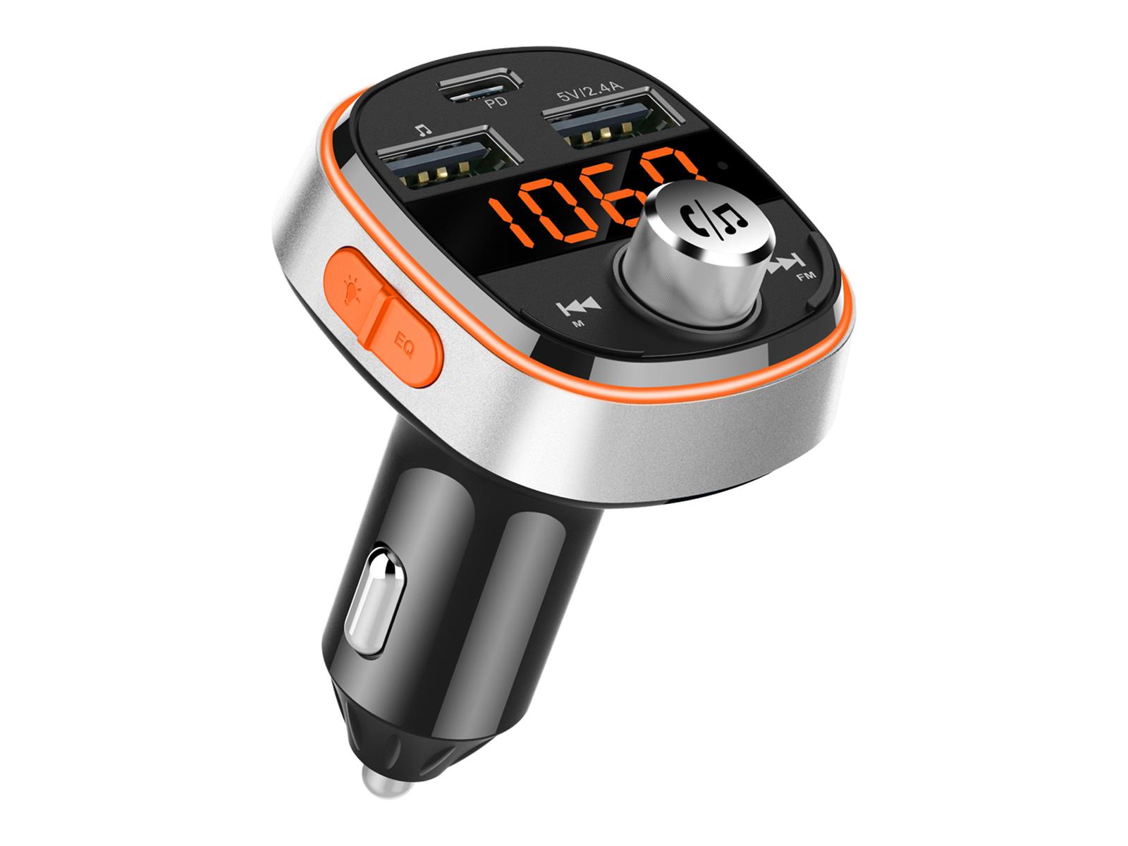 ISimple ISMGM509E FM Transmitter Car Kit with Voice Assist - Charging - Hands-Free Calls - Music Streaming