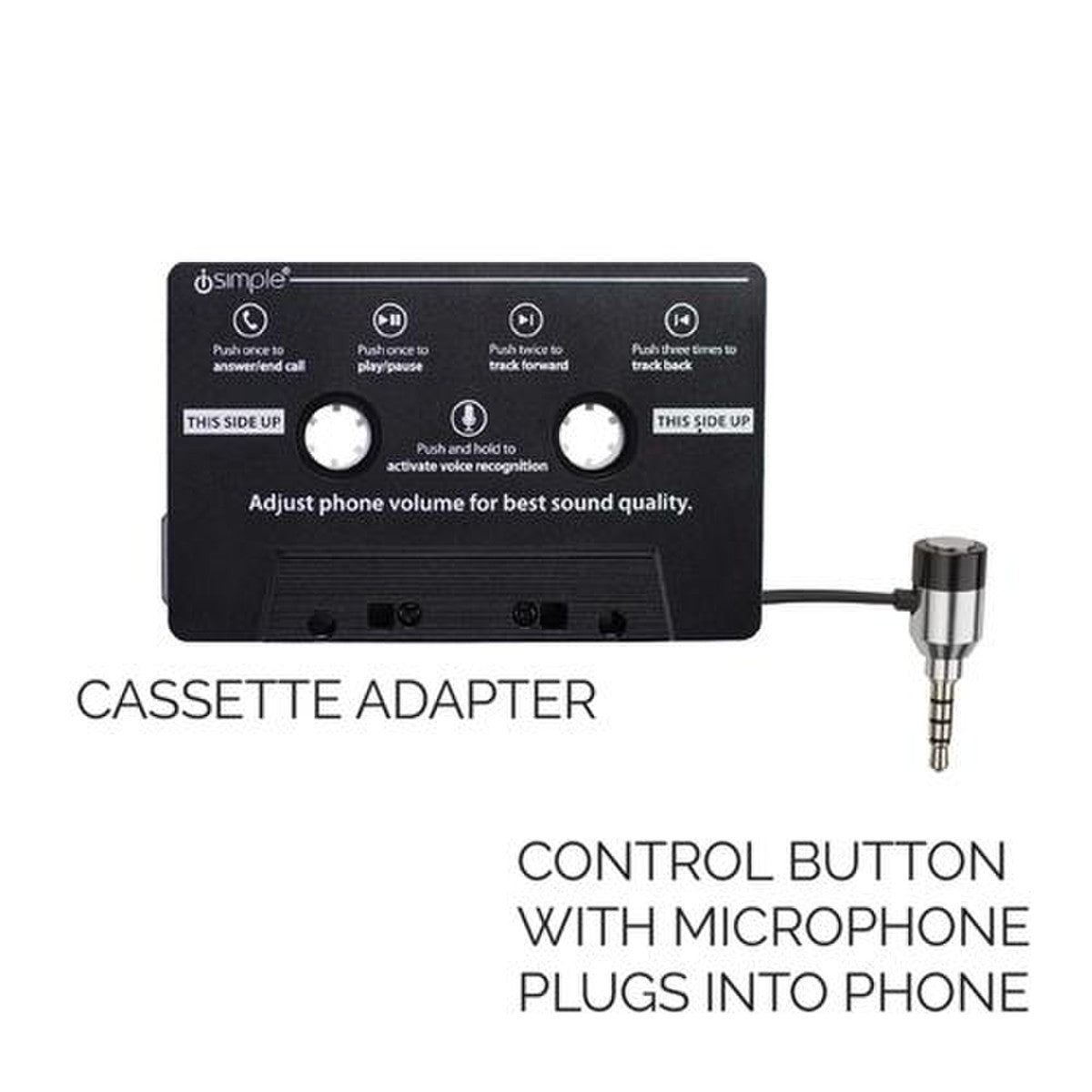 iSimple CallCassette ISMJ38 - Auxiliary Input Cassette Adapter