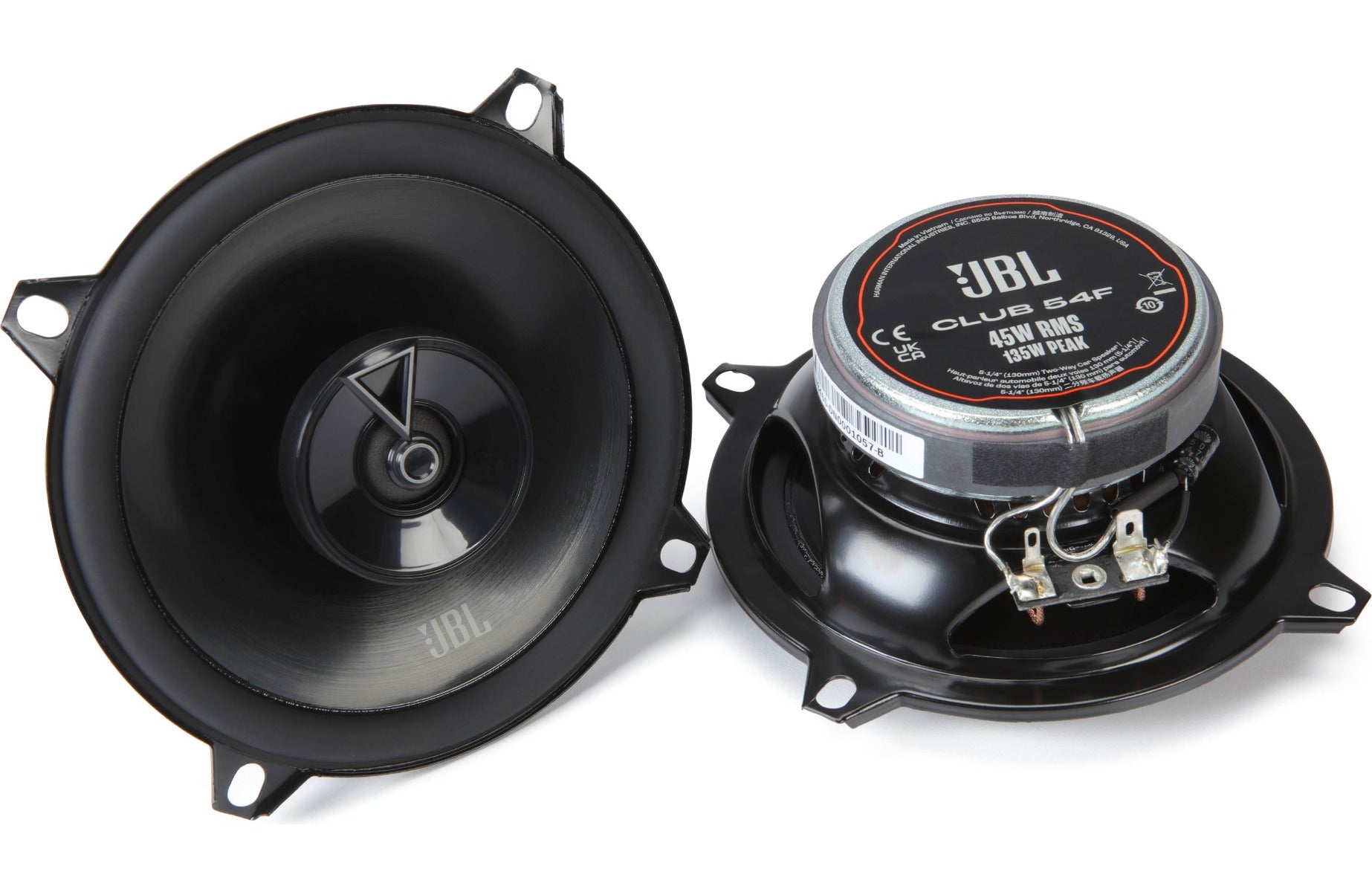 JBL Club 54F Club Series 5-1/4 inch 135 Watt  2-way Coaxial Car Speakers