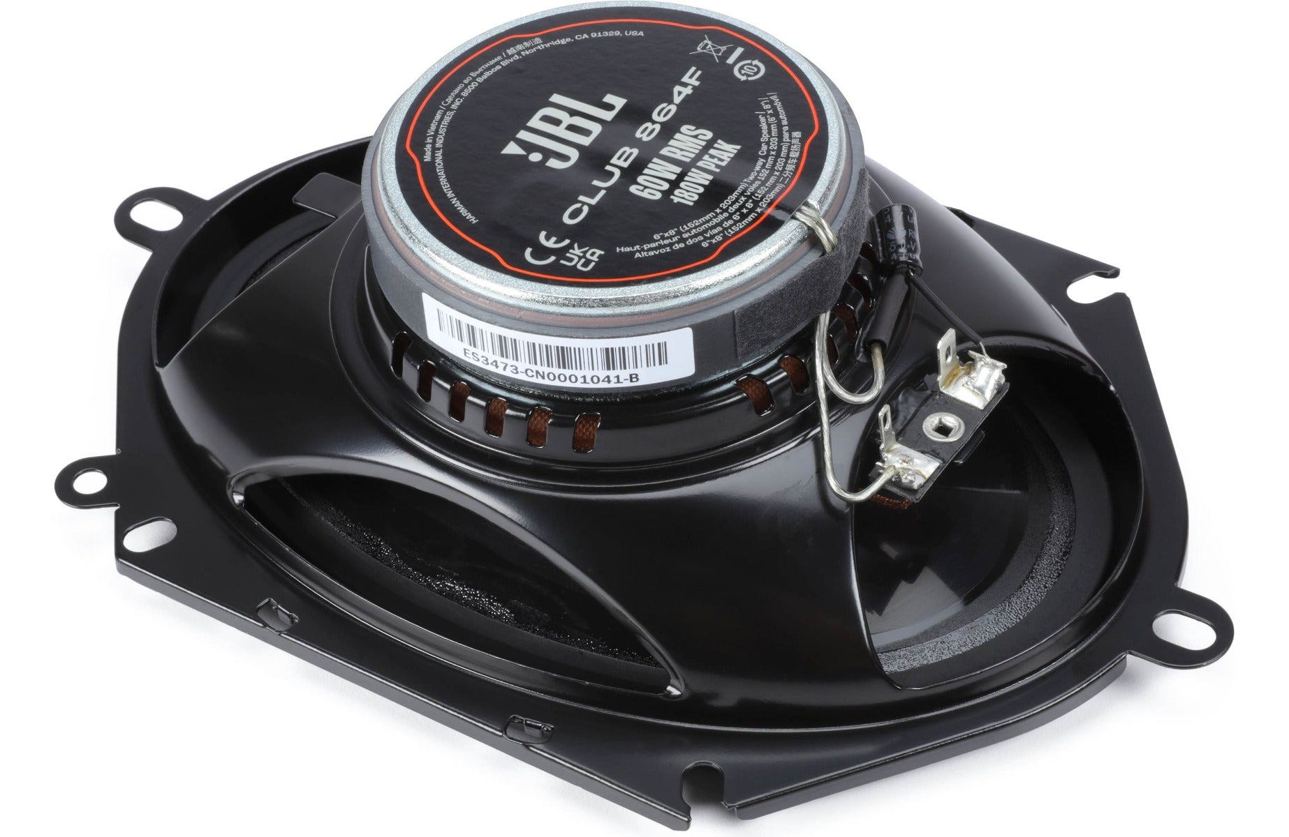 JBL Club 864F Club Series 6x8 inch 360 Watt 2-way Coaxial Car Speakers