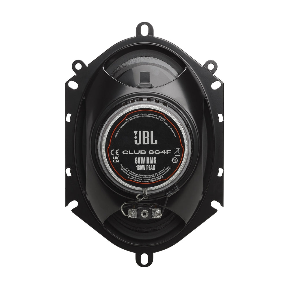 JBL Club 864F Club Series 6x8 inch 360 Watt 2-way Coaxial Car Speakers