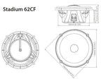 JBL 62CF Stadium Series 6-1/2" 2-way 330w Component car speakers