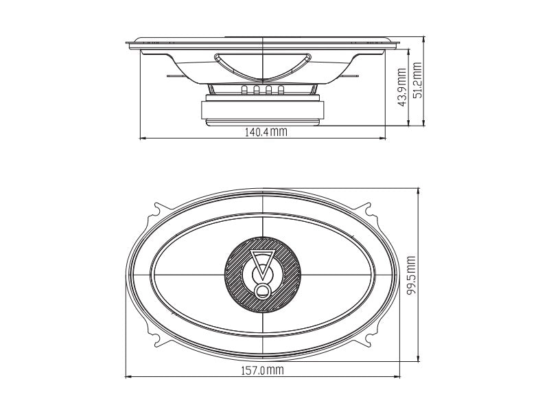 JBL STAGE3 6427 - 4" x 6"  175 Watt  2-way Coaxial Car Speakers
