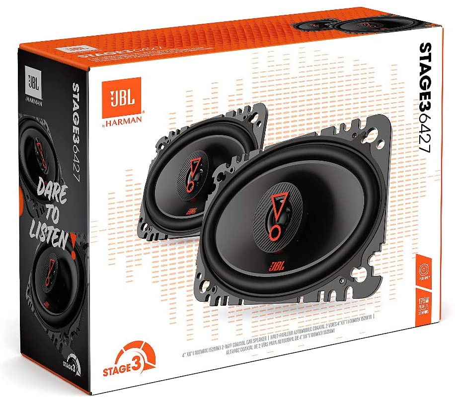 JBL STAGE3 6427 - 4" x 6"  175 Watt  2-way Coaxial Car Speakers