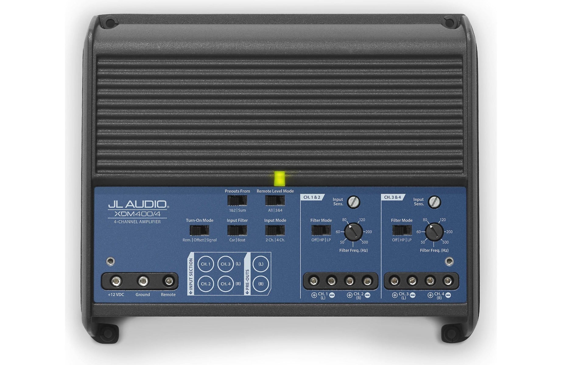 JL Audio XDM400/4 400 Watt RMS, 4-Channel Class D XMD Series Car/Marine Amplifier