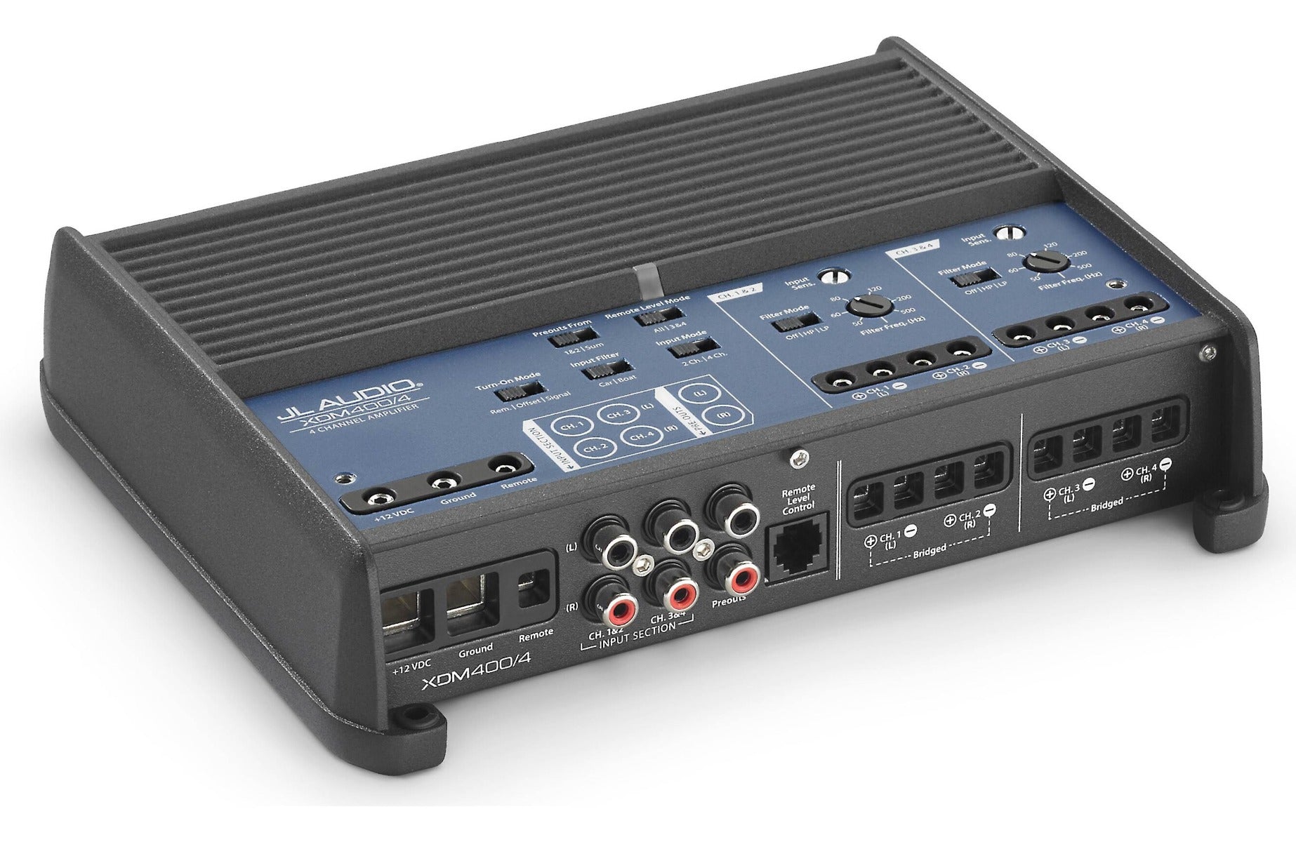 JL Audio XDM400/4 400 Watt RMS, 4-Channel Class D XMD Series Car/Marine Amplifier