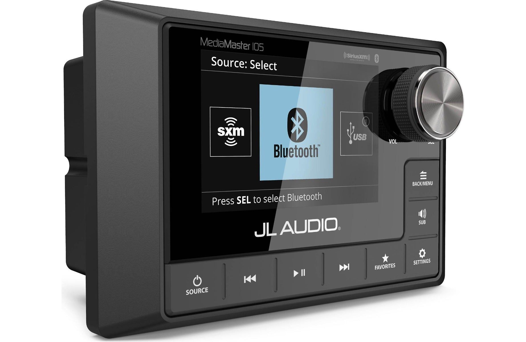 JL Audio MMR-50 MediaMaster Weatherproof Marine DAB+ Source Unit with Full Colour Display