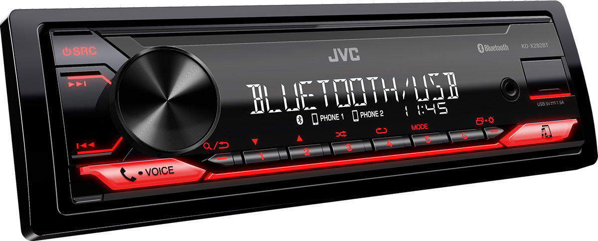 JVC KD-X282BT Digital Receiver Front USB Aux Direct iPod/ iPhone Control