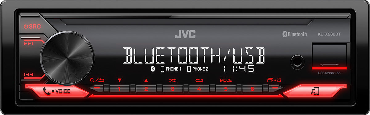 JVC KD-X282BT Digital Receiver Front USB Aux Direct iPod/ iPhone Control