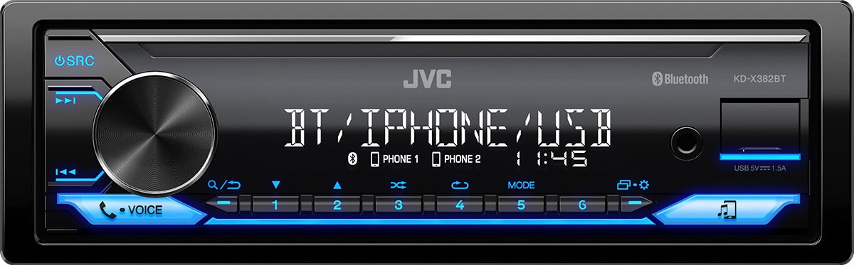 JVC KD-X382BT  Mechless Digital Media Receiver Bluetooth USB/AUX iPhone/Android
