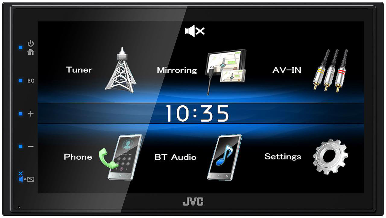 JVC KW-M25BT Mechless 6.8" Touch Screen Bluetooth iPhone USB Short-body Stereo