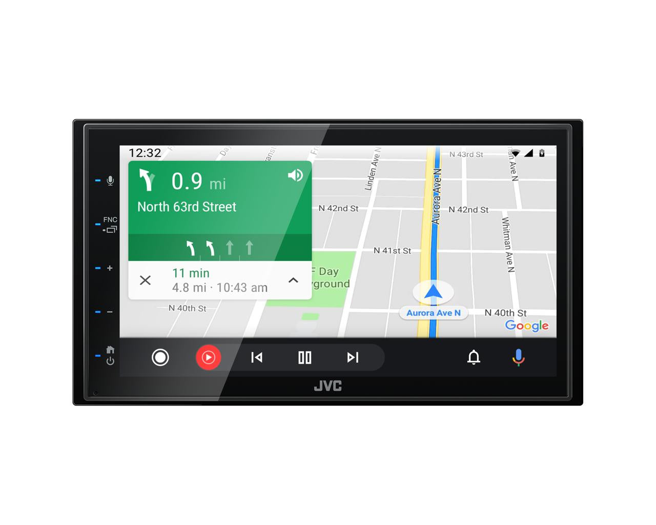 JVC KW-M565DBT CAR-WAC Wireless Apple CarPlay 6.8" DAB Radio Bluetooth Apple CarPlay Android Short-body
