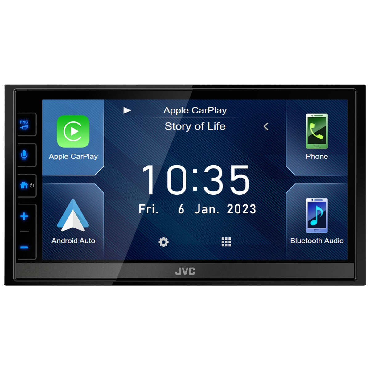 JVC KW-M785DBW Mechless 6.8" DAB Radio Bluetooth Apple CarPlay Android Short-body DAB Aerail