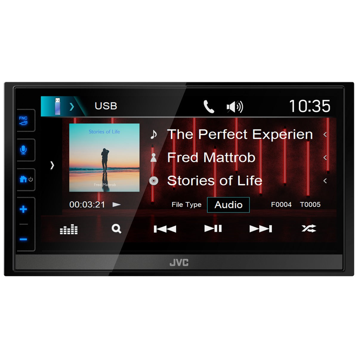 JVC KW-M785DBW Mechless 6.8" DAB Radio Bluetooth Apple CarPlay Android Short-body Pioneer ND-BC8 Camera