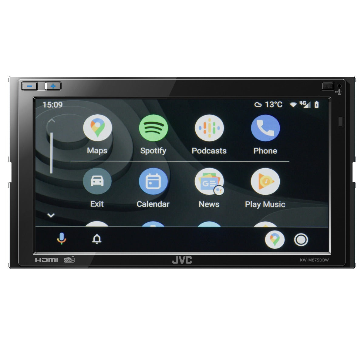 JVC KW-M875DBW Mechless 6.8" DAB Radio Bluetooth Apple CarPlay Android Short-body DAB Aerial