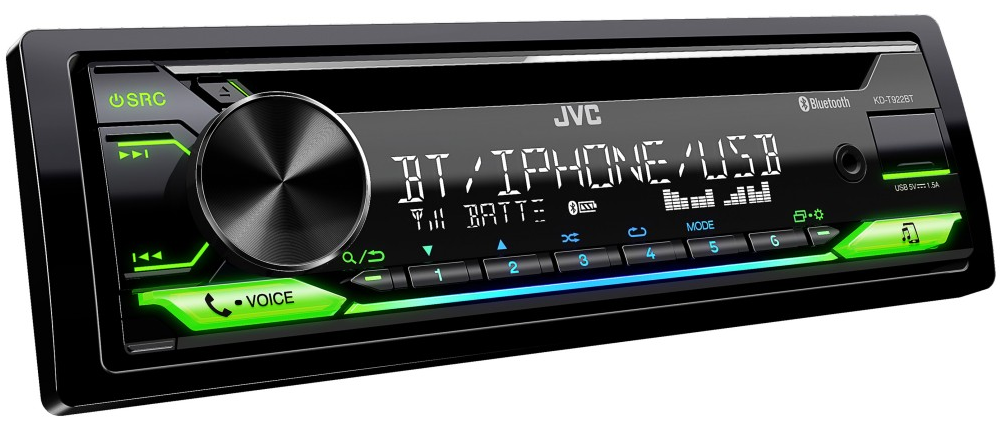 JVC KD-T922BT Bluetooth MP3/WMA/WAV/FLAC iPhone Android Stereo