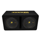 Kicker 50DCWR122 Ported Enclosure with Twin 2-ohm 12" Comp-C subwoofers