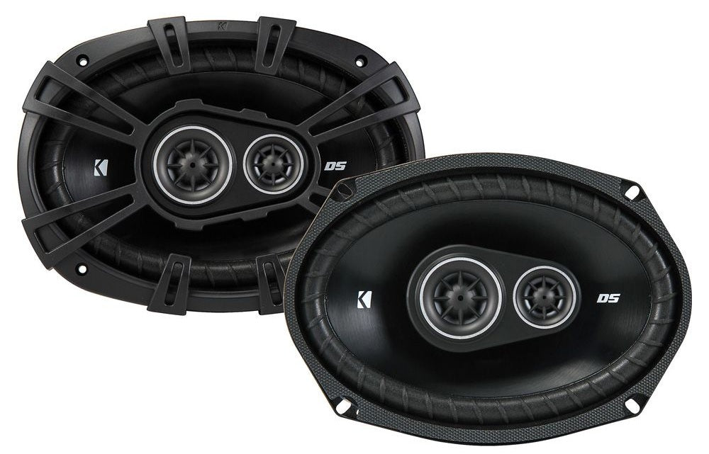 Kicker43DSC69304 DS Series 6x9 Inch 3 Way Car Door Coaxial Speakers 90w RMS