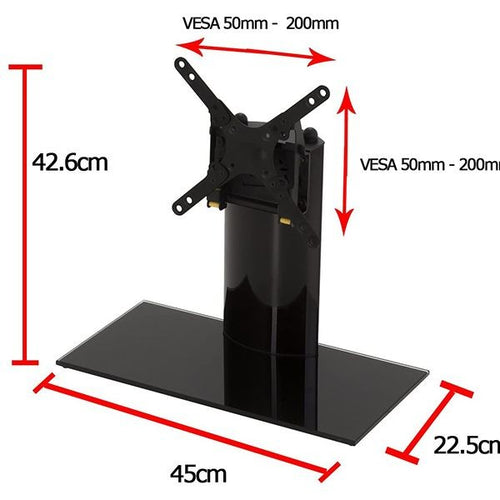 AVF  KB20BB Premium Pedestal Stand VESA 200x200 for Screens up to 32" 15kg
