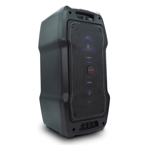 Aiwa KBTUS-400 Bluetooth Light Show Rechargeable Wired microphone input. Guitar input and Bass and treble volume control