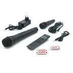 Aiwa KBTUS-400 Bluetooth Light Show Rechargeable Wired microphone input. Guitar input and Bass and treble volume control