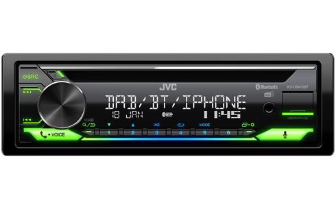 JVC KD-DB912BT Bluetooth DAB-Tuner MP3/WMA/WAV/FLAC iPhone Android illumination