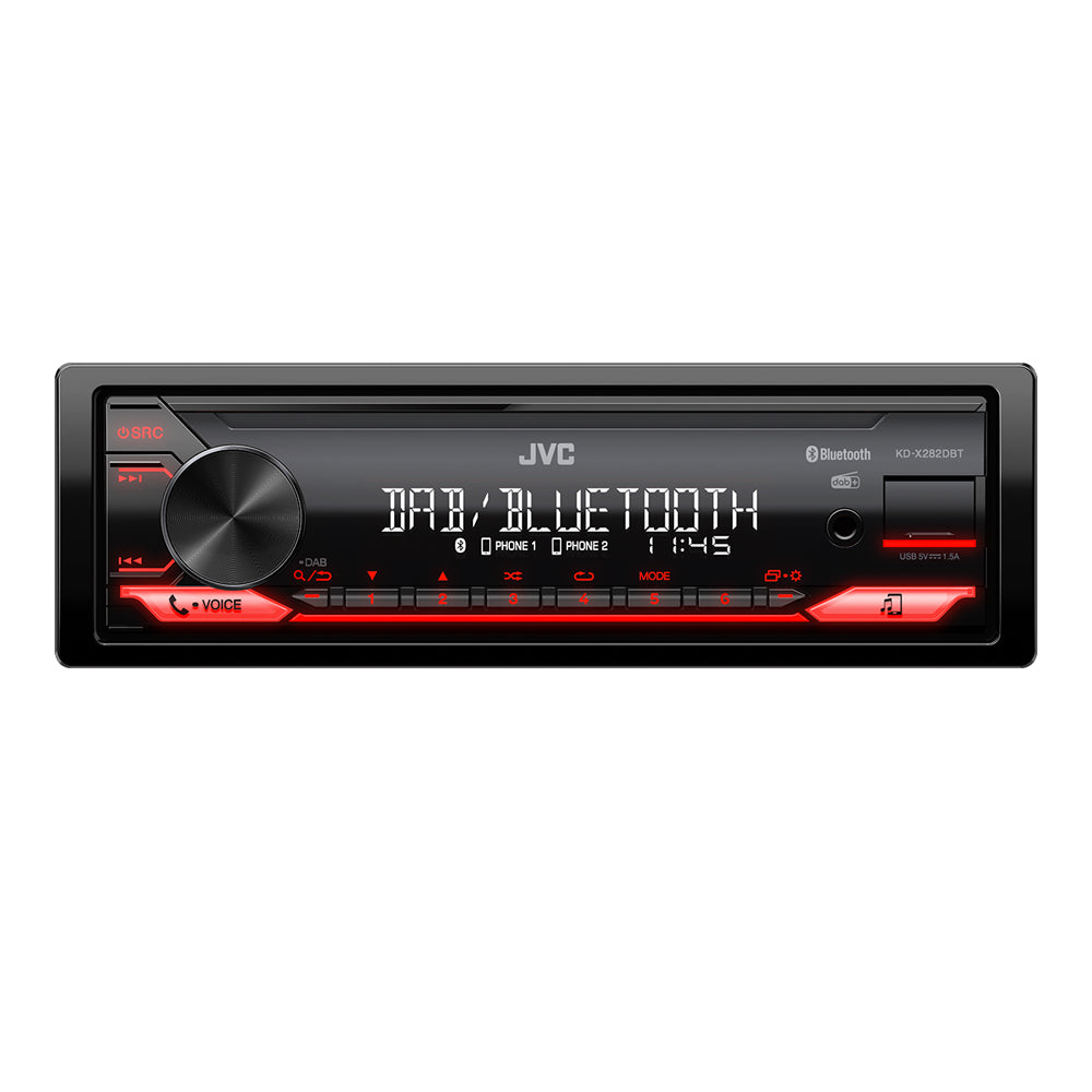 JVC KD-X282DBT Single Din Digital Media Receiver Bluetooth, USB, Aux DAB+ Digital Radio