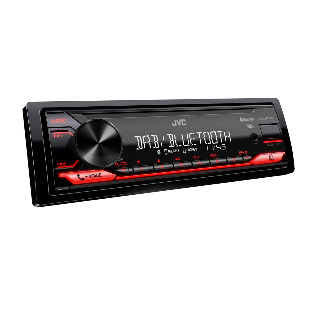 JVC KD-X282DBT Single Din Digital Media Receiver Bluetooth, USB, Aux DAB+ Digital Radio