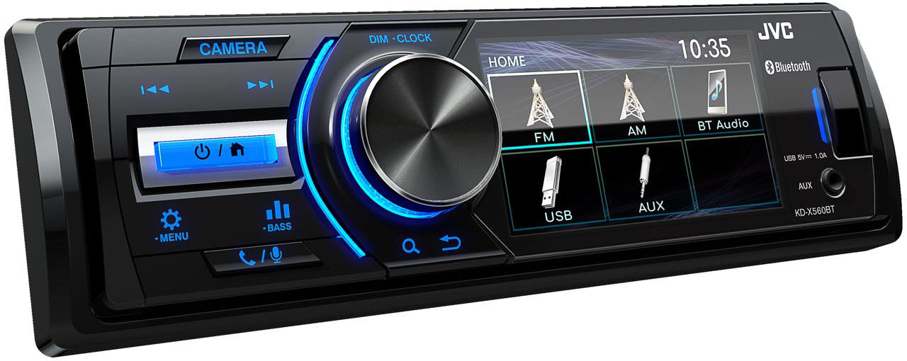 JVC KD-X560BT Digital Media Receiver with 3-inch Monitor and Built-in Bluetooth® Wireless Technology