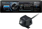 JVC KD-X560BT Digital Media Receiver with 3-inch Monitor, Bluetooth + KV-CM30 reverse-camera