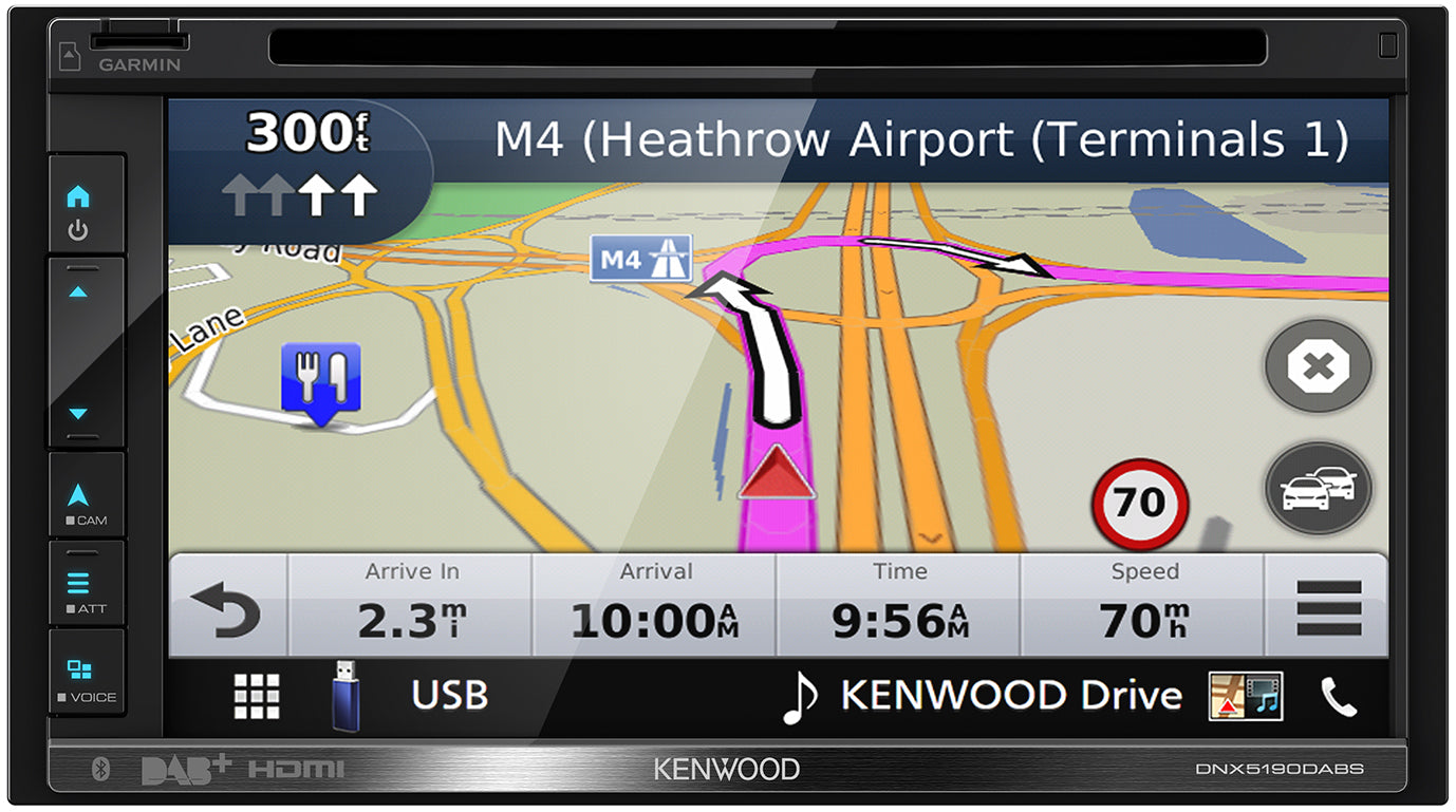 Kenwood DNX5190DABS 6.8" Touchscreen CarPlay, Android Auto with built-in Navigation