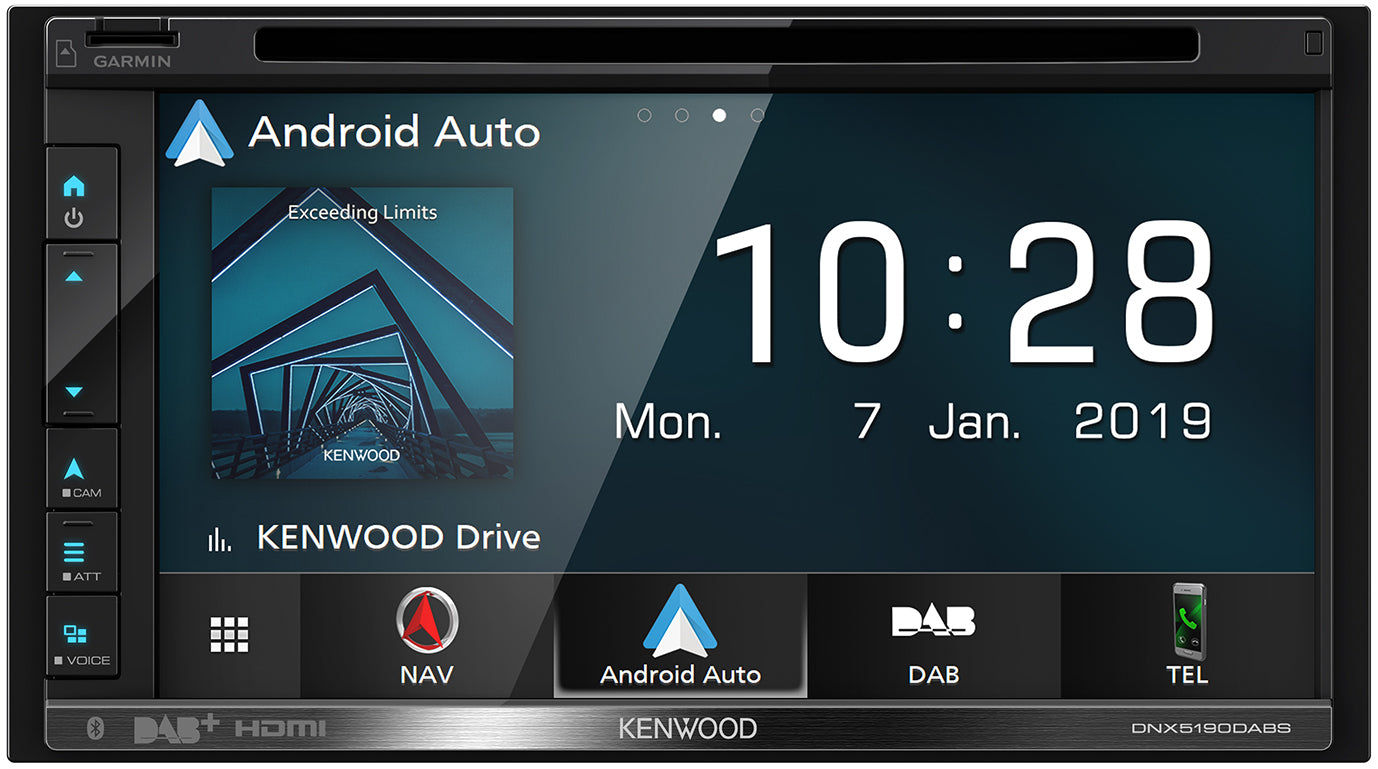 Kenwood DNX5190DABS 6.8" Touchscreen CarPlay, Android Auto with built-in Navigation + Reverse Camera